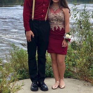 Wine Red Bodycon Homecoming Dress